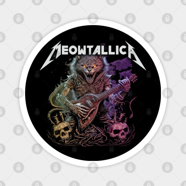 Meowtallica - Meowster of Puppets Magnet by Riot! Sticker Co.